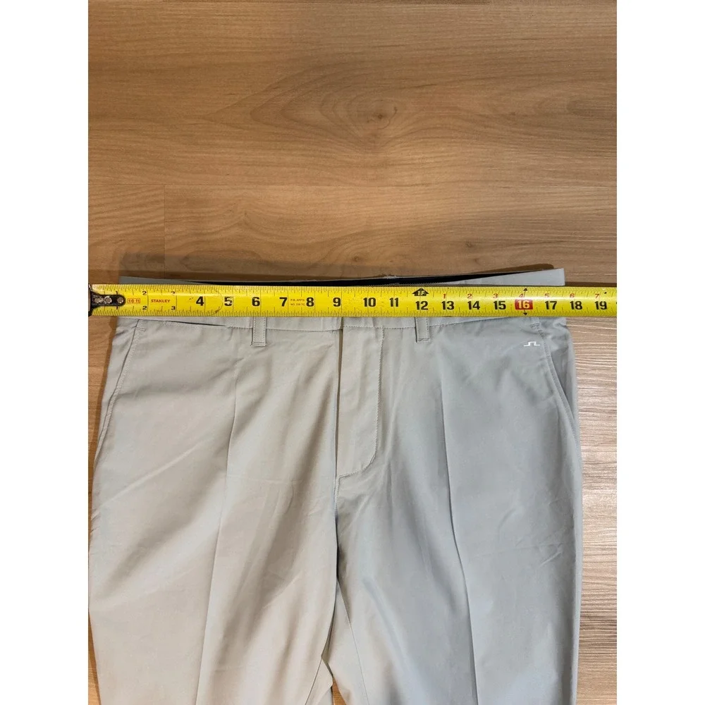 J.Lindeberg Elof Tight Light Poly Pants Light Blue 32/32 Mens Slim Golf Chinos